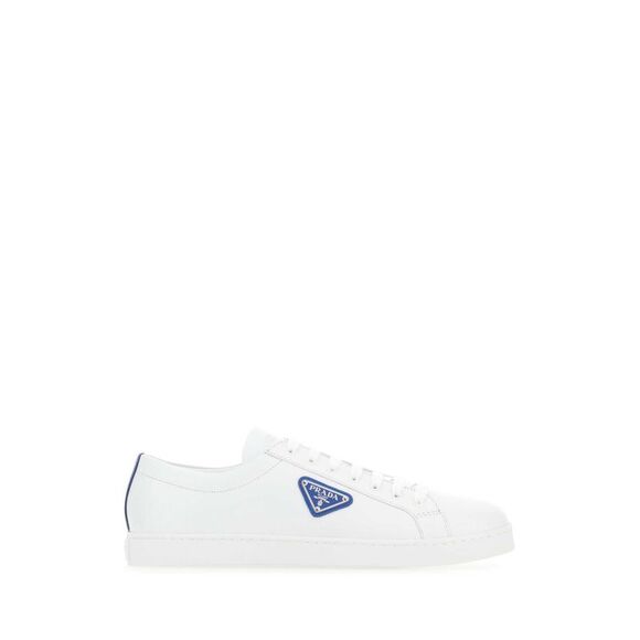 Prada Men White Leather Sneakers main image 1